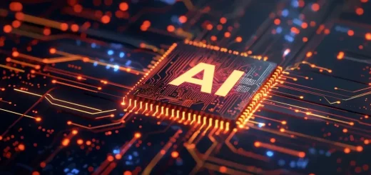 微型 AI 處理器核心圖，展示邊緣運算晶片如何即時處理複雜的神經網路數據。